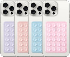 4PCS Glitter Silicone Suction Phone Case Mount Non Slip Suction Cup Hands Free