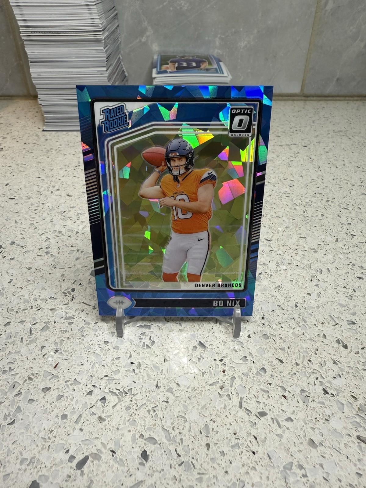 2024 Donruss Optic Rated Rookie Bo Nix Ice 1/15  Broncos RC #209 MINT FIRSTPRNT 