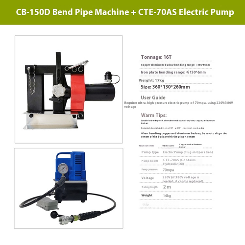 CB-150D Split Hydraulic Bending Machine Hydraulic Copper Busbar Bending Machine - Picture 10 of 10