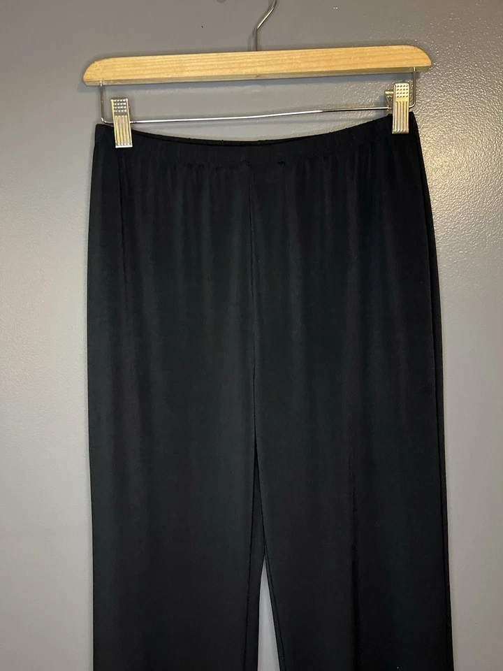 Pantalones informales negros de cintura elástica pequeños vintage Randolph Duke The Look para mujer  Foto 2 de 4