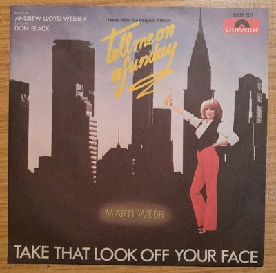 Single Vinyl Marti Webb - Tell Me On A Sunday Polydor 1980 Vinyl VG+++