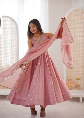 peach colour party wear dress Plus Size Peach Lace tea party dress with Sleeves and Beaded Details