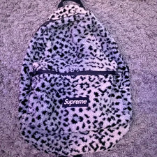 Leopard Fleece Backpack supreme backpack