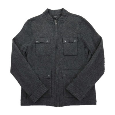 Rag Bone Wool Jacket Mens Large Full Zip Utility Field Snap Button