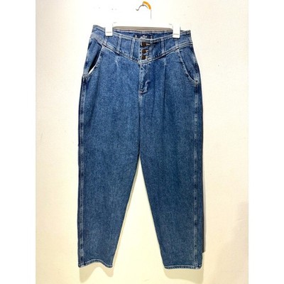 Hollister ultra high rise 80's Mom jeans baggy barrel leg blue women women 13R