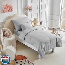Toddler Bedding Set - 5 Piece Soft and Breathable Toddler Bed Set for Boys an