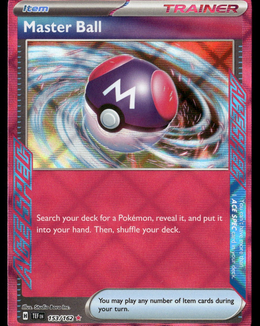Master Ball 153/162 ACE SPEC Rare Holo Temporal Forces Pokemon NM/M
