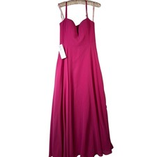 Azazie x Barbie Gown Womens Size A6 Fuchsia Formal Chiffon Maxi Dress NWT