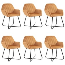 Esszimmerstühle 6 Stk. Creme Samt