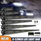 8 14 22 32 42 52" LED Light Bar Spot Flood Combo Driving Truck SUV Offroad 4WD