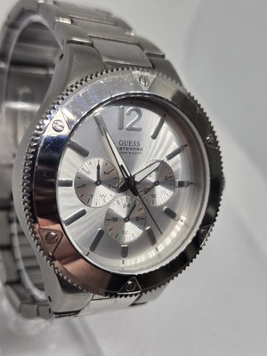 Guess Waterpro Stainless Steel Day/Date G96059G Watch New 