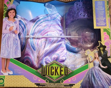 NEW Wicked Deluxe Glinda Halloween Costume Girls Size 4-6X Purple Dress