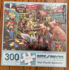 New Bits and Pieces   300 Piece Jigsaw Puzzle for Adults   Farm Animal Festival