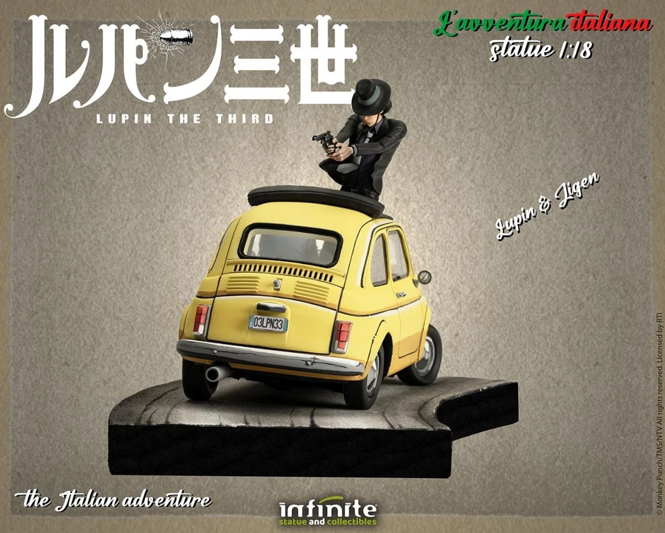 LUPIN E JIGEN 3RD ITALIAN ADVENTURE 1/18 RESIN STATUE KAUSTIC PLASTIK MSRP $300 - Image 4 of 4