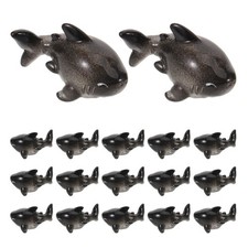 30pcs Mini Shark Figurines: Resin Shark for Micro Aquarium Terrarium Moss