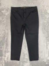 Chico's Jeans Womens 16r US Washed Black So Slimming Girlfriend Slim Leg Ankle