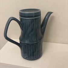 VINTAGE RETRO 1960’s TEAL BLUE SADLER ENGLAND COFFEE POT WITH LID