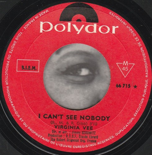 VIRGINIA VEE I Can't See Nobody France 7inch 45 - 60s R&B Soul - Imagen 3 de 4