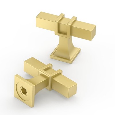 Brushed Gold Kitchen Cabinet Knobs 10 Pack Single Hole Center Drawer Pulls