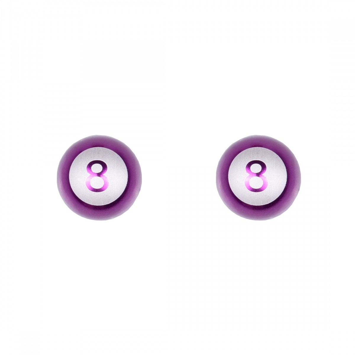 Purple 8-Ball Schrader Valve Caps - Stylish Bicycle Accessories for 2590₽