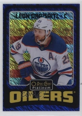 2024-25 O-Pee-Chee Platinum Retro Blue Luster 76/100 Leon Draisaitl #R5 16fy