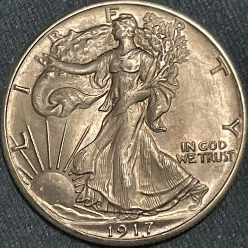 1917-D Reverse Walking Liberty Silver Half Dollar AU/UNC “Best Offer Over $400”