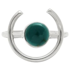 Natural Azurite Chrysocolla 925 Sterling Silver Ring s.6 Jewelry R-1036