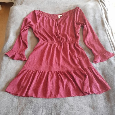 Divided By H&M Kleid Bordeaux Damen Größe 40
