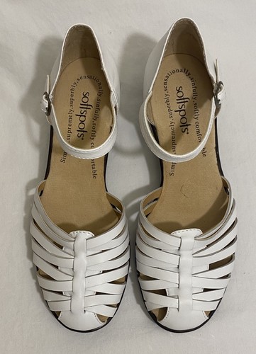 Softspots Women's Tatianna White Sandals /Shoes 6M NEW IN BOX - Picture 2 of 11