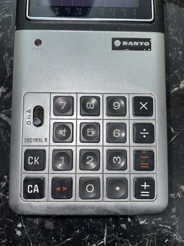 Vintage 1972 Classic Sanyo ICC-807D Calculator From 70s Very Rare - Untested - Picture 3 of 11