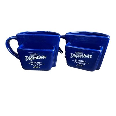 Offizielle X2 McVitie s Digestives Kekstasche Neuheit blau Keramik Kaffeetasse