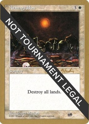 Armageddon - 1998 Brian Hacker (5ED) (SB) - Light Play MTG