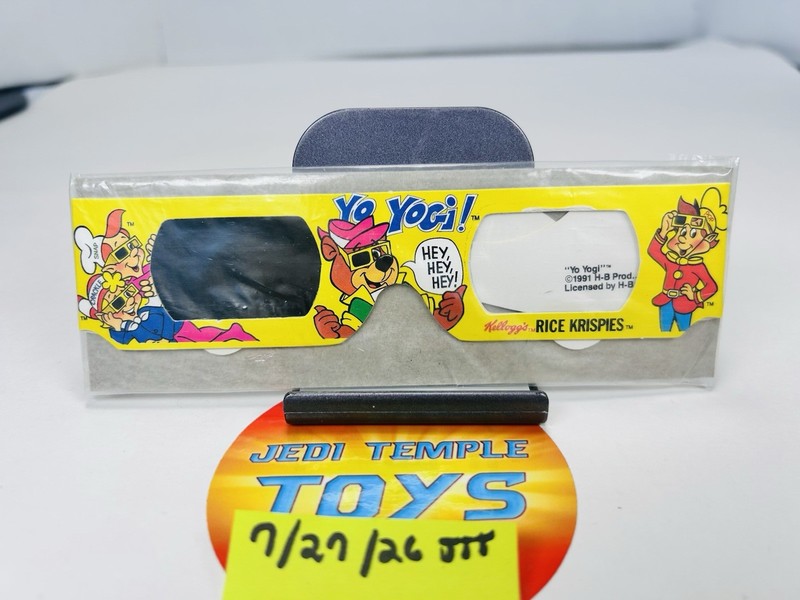 1991 Vintage Kellogg's Rice Krispies Yo Yogi 3D Glasses sealed bag