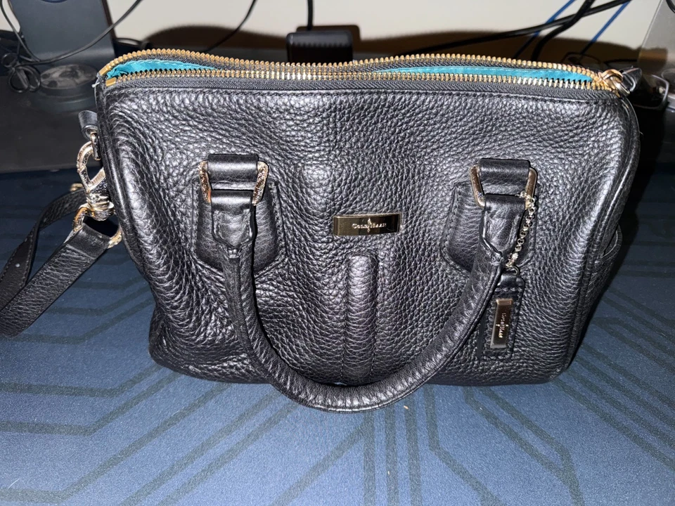 Cartera Cole Hann de cuero granulado negro Foto 2 de 4