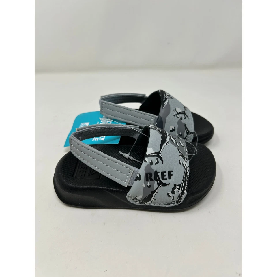 Sandalias Reef Little One Slide Gris Camuflaje Tiburón Talla 5 Nuevas con Etiquetas Foto 3 de 4