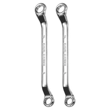 2pcs 75 Degree Offset Box End Wrench 8mm x 10mm Metric 12 Point Double End
