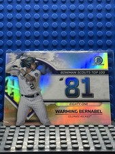 2023 Bowman Chrome Scouts Top 100 Warming Bernabel Refractor #BTP-81 Rockies