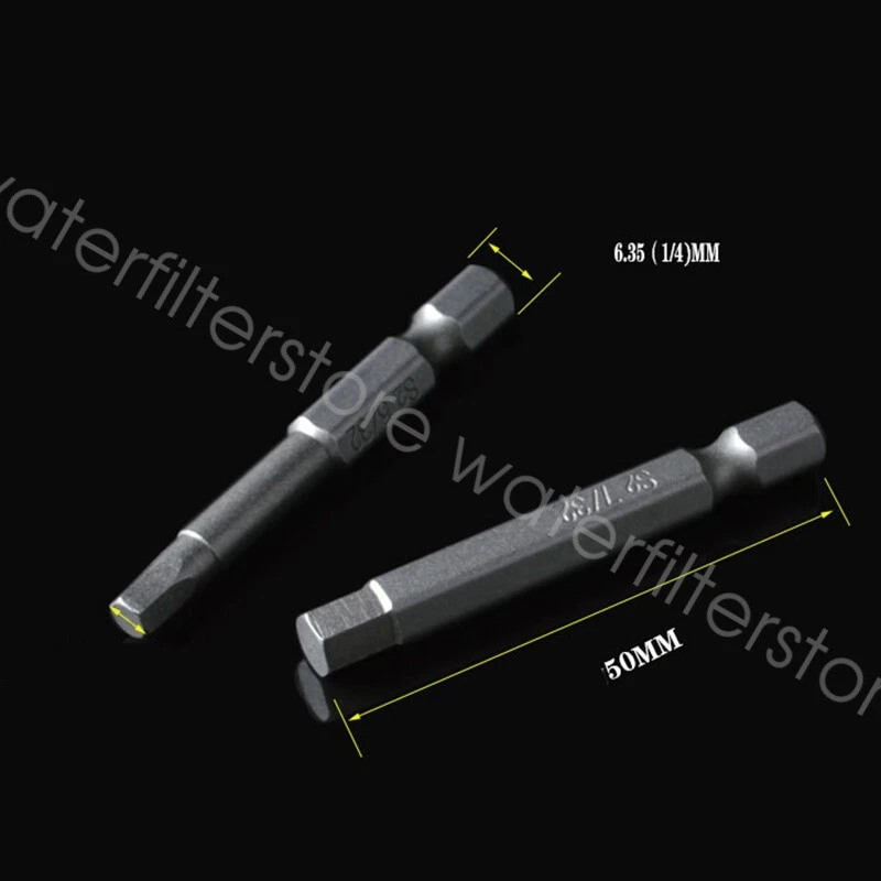 Hex Head Magnetic Screw Driver Bit Imperial Allen Key Impact Power Drill 1/4" S2 - image 3 of 4