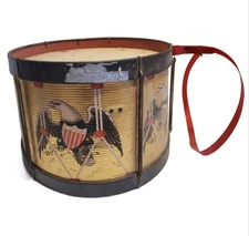Ultra Rare Vintage Emenee American Eagle Toy Drum | USA | Patriotic Kid's Toy