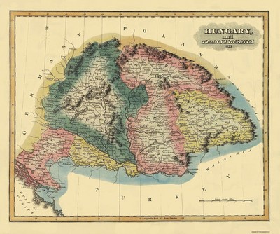 Historic Map - Hungary Transylvania - Lucas 1823 - Vintage Wall Art