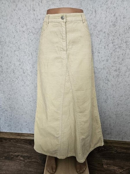 Women Seal Jeans Wear Skirt Beige Cotton L