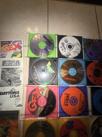sega saturn game lot With Manuals. Not Tested But No Visible Damage To Discs