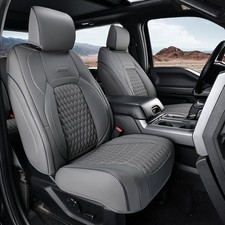 Coverado Tundra custom Seat Covers, Faux Leather Seat Covers 2007-2023 gray