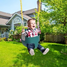 Heavy Duty Toddler Swing Seat High Back Full Bucket Swing Seat with Coated Chain