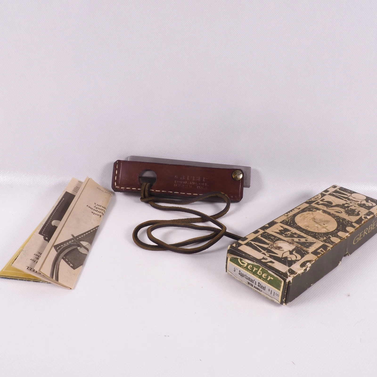 Gerber 5" Sportsman's Steel Hone Sharpener w/ Original Box and Papers