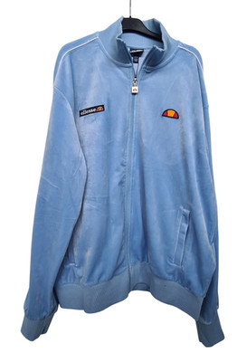 Ellesse Murakaz Velour Track Top Jacket Light Blue Größe XL