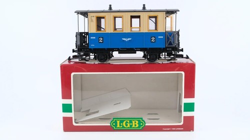 Vagón de pasajeros LGB G 30150 azul beige 2 cl. LGB 3015 | Condition: Gebraucht