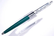 Vintage Paper Mate Regular Double Heart Hunter Green Ballpoint Pen MCM-Era #24
