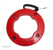100-FT ELECTRICIANS FISH TAPE   draw wire cable puller tools electrician snake
