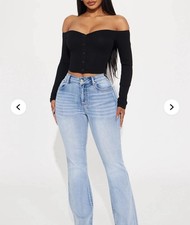 Fashion Nova Off Shoulder Top Black Size L